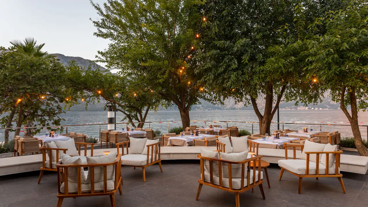 Lighthouse restaurant Hyatt Regency Kotor Bay Resort.
