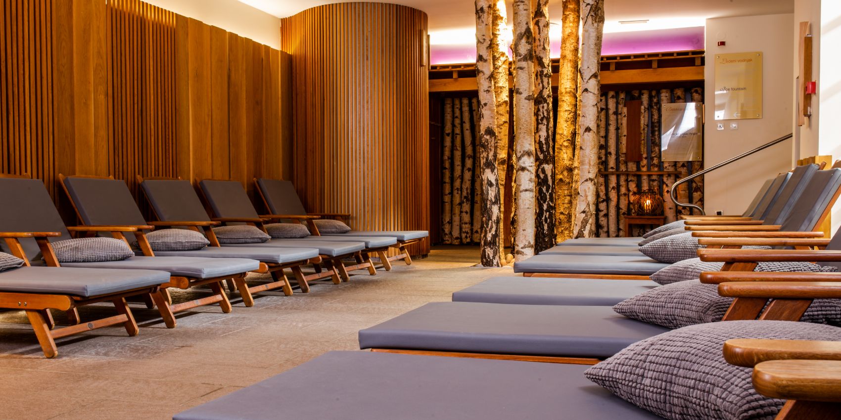 Relaxruimte in het Sloveense spa resort Terme Smarjeske Toplice.