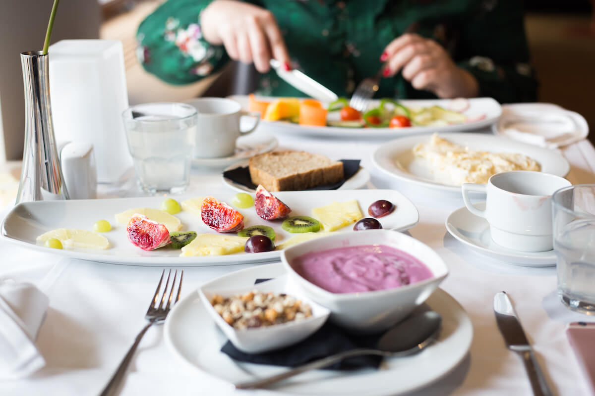 Dieetmaaltijd in het Sloveense spa resort Terme Smarjeske Toplice, hét kuuroord van verantwoord afvallen en detoxen.