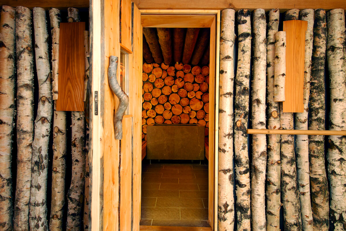 Finse sauna in het Sloveense kuuroord Terme Dolenjske Toplice.