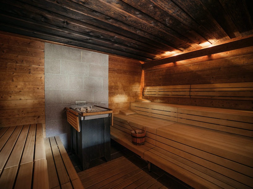 Een van de sauna's in het Sloveense kuuroord Terme Dolenjske Toplice.