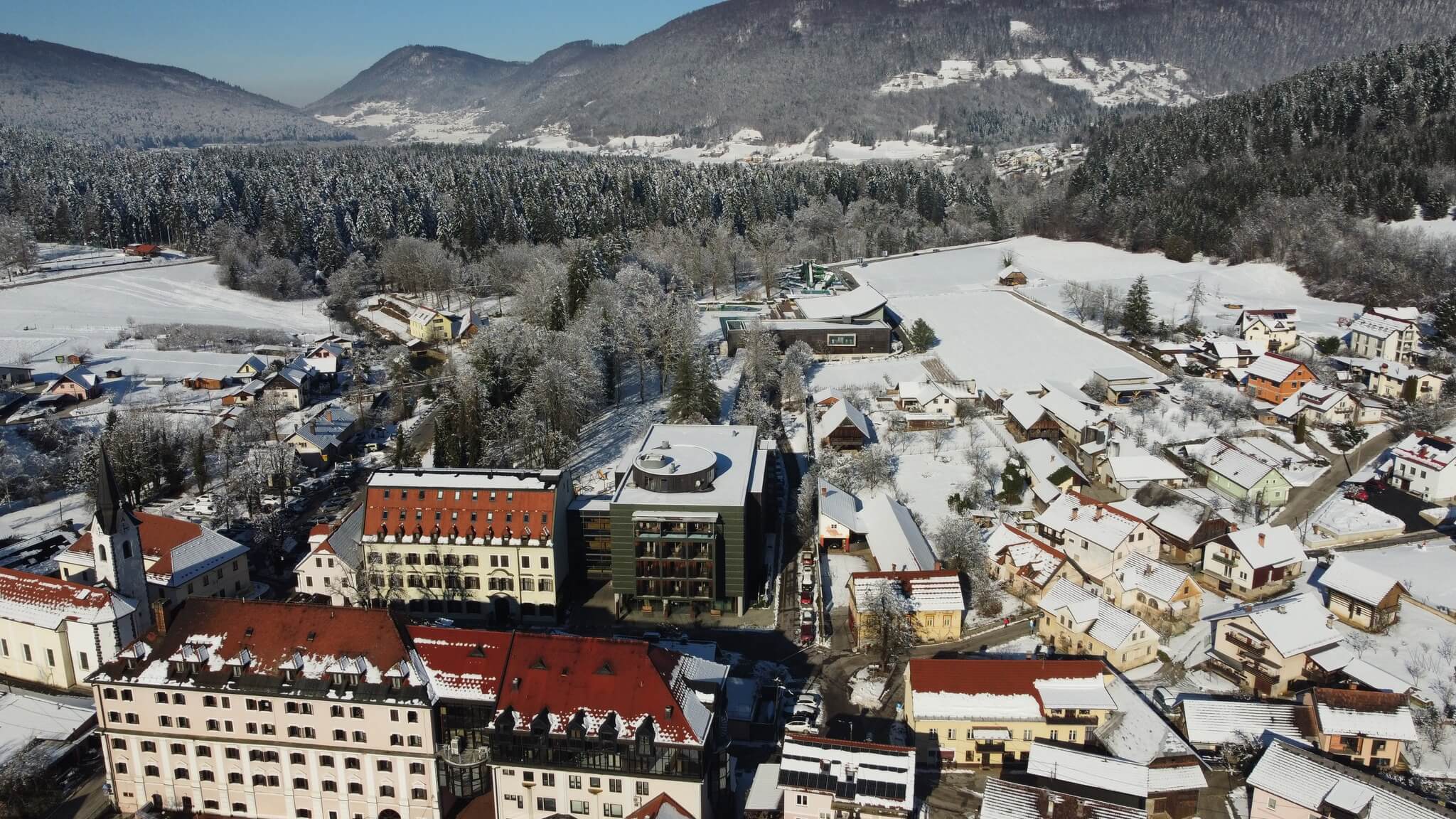 Terme Dolenjske Toplice in de winter.