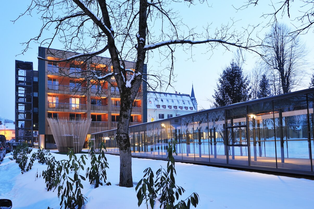 Hotel Balnea in de winter.